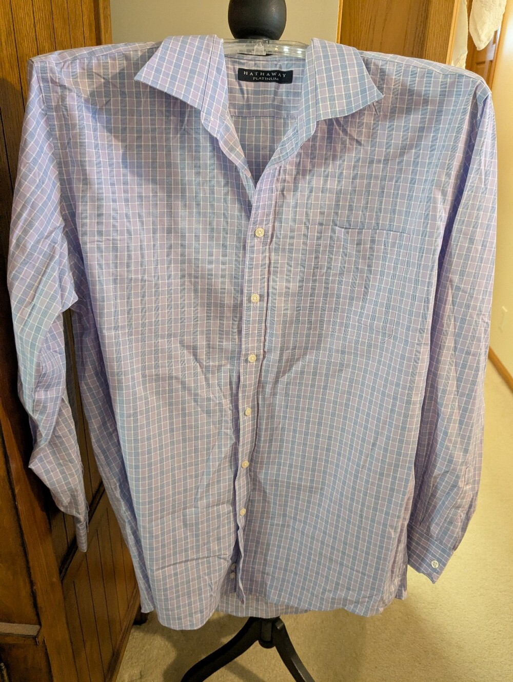 HATHAWAY Platinum Dress Shirt 17.5/36, EUC!!!